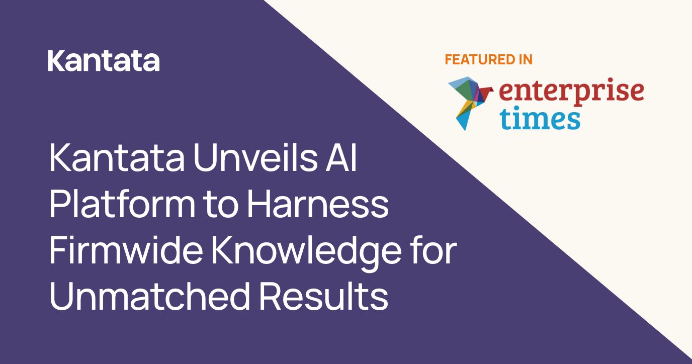 Kantata Unveils AI Platform to Harness Firmwide Knowledge for Unmatched Results